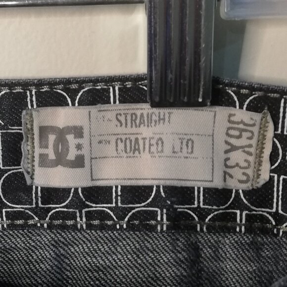 Men's DC Denim Coated Cotton Straight Leg Dark Blue Jeans 36 x 32 - Picture 14 of 14